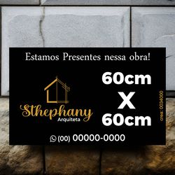 Placa Arquiteta 60X60 - TEMP/2068 - KRadesivos 