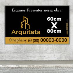 PLACA ARQUITETA 60x80cm - 3 Unid - P/ARQ 08 - KRadesivos 