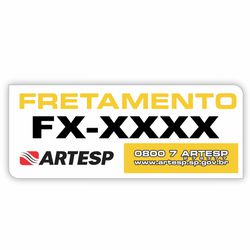 Adesivo Fretamento Artesp - AF01 - KRadesivos 