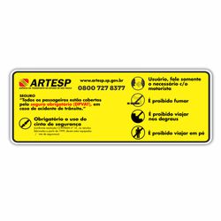 Adesivo Artesp obrigatório Seguro Dpvat - AAOSD01... - KRadesivos 