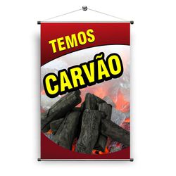 Banner temos carvão - B/CARV01 - KRadesivos 
