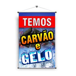 Banner temos carvão e gelo - BAN/03 - KRadesivos 