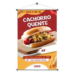 Banner Hot Dog Delivery - HD002 - KRadesivos 