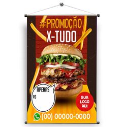 Banner Hambúrguer X-Tudo - HAM04 - KRadesivos 
