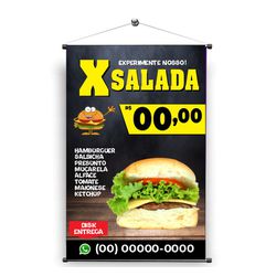 Banner Hambúrguer X-salada - HAM12 - KRadesivos 