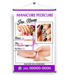 Banner salão manicure pedicure mod.58 - SAL/58 - KRadesivos 