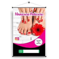 Banner salão manicure pedicure mod.42 - SAL/45 - KRadesivos 