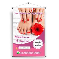 Banner salão manicure pedicure mod.54 - SAL/54 - KRadesivos 