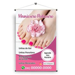 Banner salão manicure pedicure mod.55 - SAL/55 - KRadesivos 