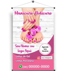 Banner salão manicure pedicure mod.56 - SAL/56 - KRadesivos 
