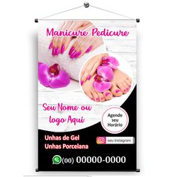 Banner salão manicure pedicure mod.57 - SAL/57 - KRadesivos 