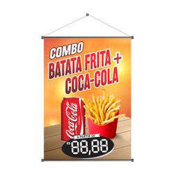 Banner Combo Batata Frita + Coca-Cola - BBF-71 - KRadesivos 