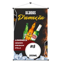 Banner Bebida Promoção Long Neck - B002 - KRadesivos 