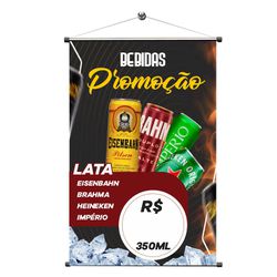 Banner Bebidas Promoção Lata - B005 - KRadesivos 