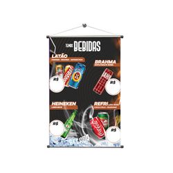 Banner Temos Bebidas - 120cmx90cm - kit 2 unidades... - KRadesivos 