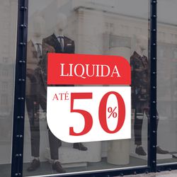 Adesivo Para Vitrine Liquida até 50% - ARD-23 - KRadesivos 