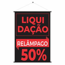 Banner Liquidação Relâmpago 50% - BNF-20 - KRadesivos 