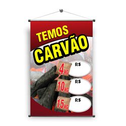 Banner Carvão mod1 - BC02 - KRadesivos 