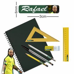 KIT ETIQUETA ESCOLAR PERSONALIZADA JOGADORES FUTEB... - KRadesivos 