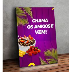 Placa MDF Decorativo Tema Açaí - PDQ-AÇ23 - KRadesivos 