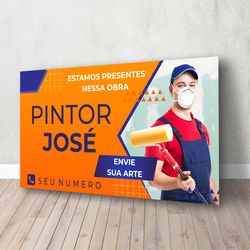 PLACA PINTOR PERSONALIZADA 40X30cm - PP02 - KRadesivos 