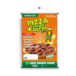 Banner Pizzaria promoção - 7095 - KRadesivos 