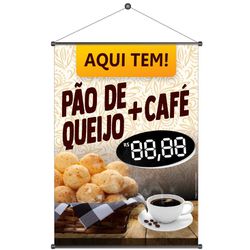 Banner Padaria Pão de Queijo + Café mod.1 - BPP7-0... - KRadesivos 