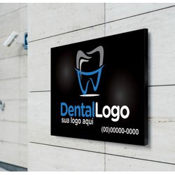 Placa fachada Consultorio Dentista ACM 1.30mtsx75c... - KRadesivos 