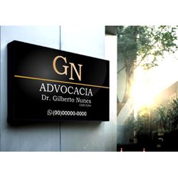 Placa de Advogado de Fachada ACM - P/ACM 03 - KRadesivos 