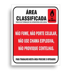 Placa Posto Area Classificada mod.1 - POS/07 - KRadesivos 