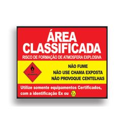 Placa Posto Area Classificada mod2 - POS/08 - KRadesivos 