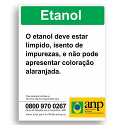 Placa Posto Etanol Límpido - POS/12 - KRadesivos 