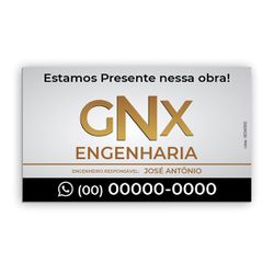 PLACA ENGENHEIRO KIT 3 50X70 2 100X60 - 7002 - KRadesivos 