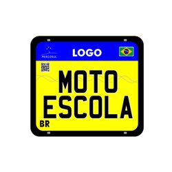 Placa de Moto Escola - PME01 - KRadesivos 