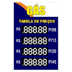 Placa de Gás tabela preço - PGP01 - KRadesivos 