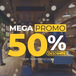 Adesivo Para Vitrine Mega Promo 50 % Desconto - AR... - KRadesivos 