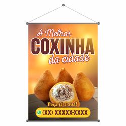 Banner A Melhor Coxinha da Cidade - BS-70 - KRadesivos 