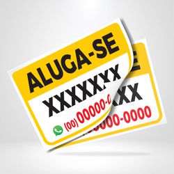 Os Adesivo Aluga-se 40x30cm são uma ferramenta essencial para anunciar o Aluguel de imóveis. Eles são frequentemente utilizadas por corretores e proprietários para atrair a atenção de potenciais compradores.