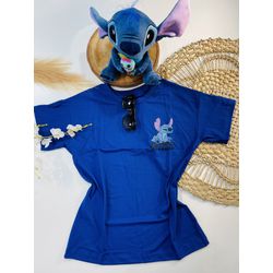 camisa juvenil stitch azul - azul - KRKIDSMODINHA 