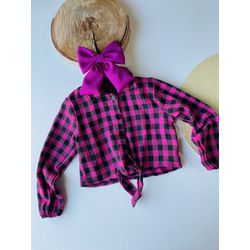 blusa xadrez lilian - KR KIDS MODINHA