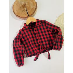 camisa xadrez lilian - KR KIDS MODINHA