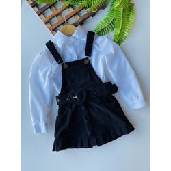 salopete preto - KR KIDS MODINHA