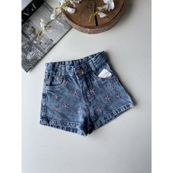 short jeans flor - KR KIDS MODINHA