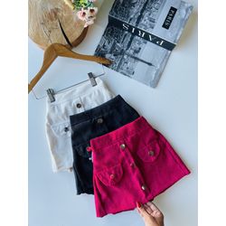 short saia veludo - KR KIDS MODINHA