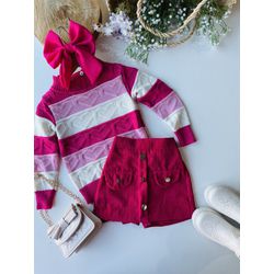 short saia veludo - KR KIDS MODINHA