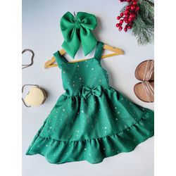 vestido verde - KR KIDS MODINHA