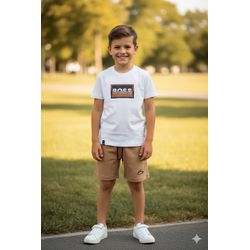 bermuda marrom - KR KIDS MODINHA