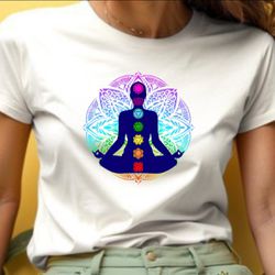 Camiseta Unissex Chakras – T-shirt Estilosa e Confortável - Ktw Cristais