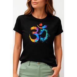 Camiseta Unissex Mantra OM Meditação - Cor Preto - Ktw Cristais
