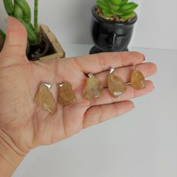 Pingente Rolado Citrino Natural - Novos Ciclos e Prosperidade - Ktw Cristais